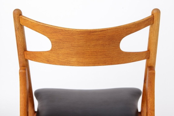 Image 1 of CH29 Sawbuck Chair von Hans J. Wegner für Carl Hansen & Søn | Dänische Eiche | 1960er Jahre