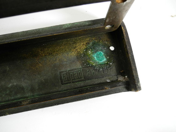 Image 1 of A set of solid, heavy 1970s Brutalist pull handles with letter slot and doorbell, made of bronze by Alpan Germany