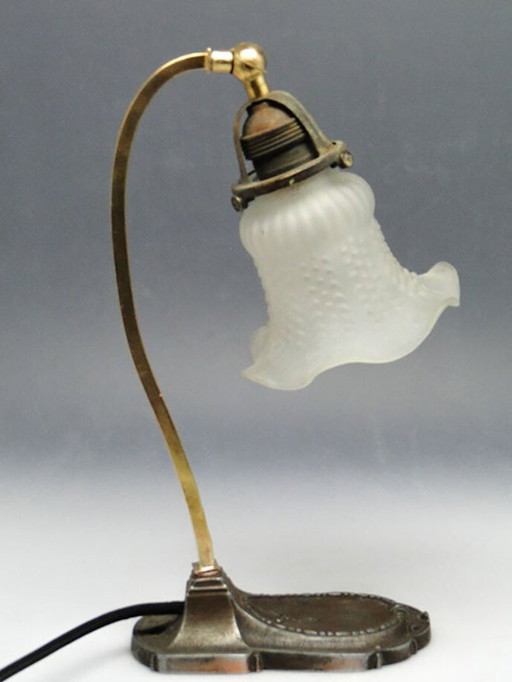 20th Century Glass And Metal Table Lamp, Austria-Hungary, 1890s – tafellampen