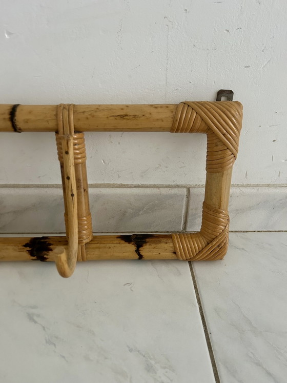 Image 1 of Appendiabiti vintage in bambù, stile boho chic