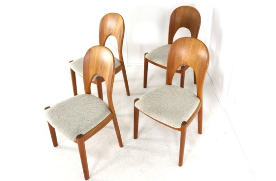 Image 1 of Suite de 4 chaises Koefoed Morten en teck vintage danois