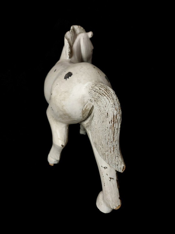 Image 1 of Cavallo in legno intagliato – Arte popolare – Francia/Svizzera, circa 1880