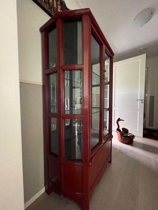 Antieke Chinese Vitrine Kast 