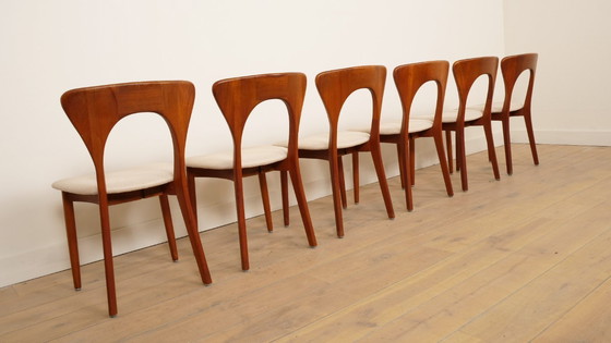 Image 1 of 6 x eetkamerstoel | Koefoeds Hornslets | Niels Koefoed | Model Peter | Teak