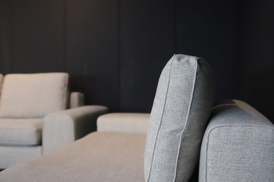 Image 1 of Minotti Williams 3-zitsbank met lounge – nieuw gestoffeerd