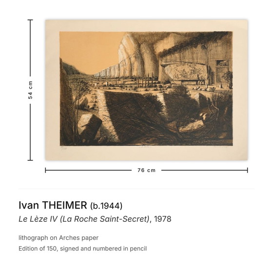 Image 1 of Ivan THEIMER Le Lèze IV (La Roche Saint-Secret) Litografia firmata 1978