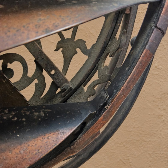 Image 1 of Lampada da terra antica americana in stile Art Nouveau con ventilatore "Luminaire" Cincinnati Victor Co