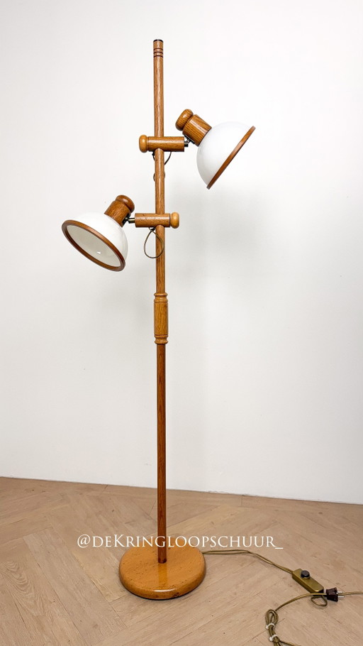 Lampadaire Steinhauer Vintage en Bois – vloerlampen, Wood, Plastic