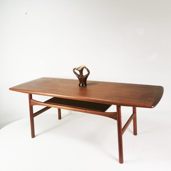 Mesa de centro de teca Mid-Century, Arrebo Møbler, diseñada por Robert Christensen, Dinamarca, años 60. (photo 15 of 15)
