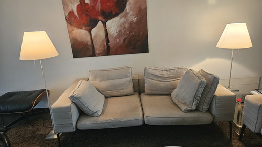 2x Flexform Lifestyle Sofas – banken, Metal, Textile