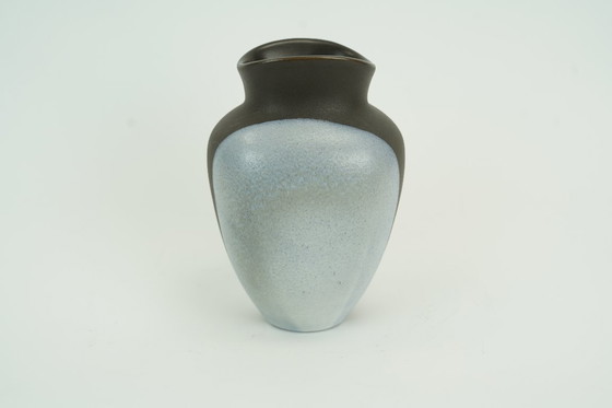 Image 1 of german mid century vase by majolika karlsruhe, two-tone decoration, fridegart glatzle, 1950s, model no. 6053