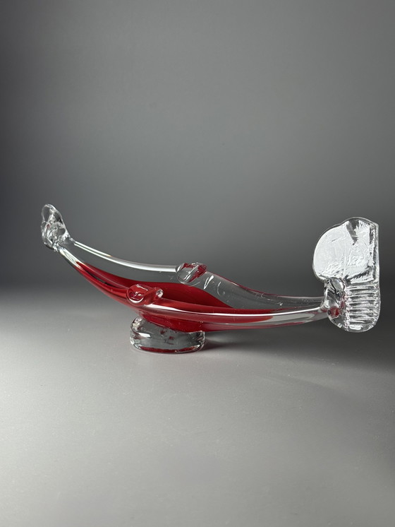 Image 1 of Murano Gondola — Glass Sculpture Ashtray, 1950-60s