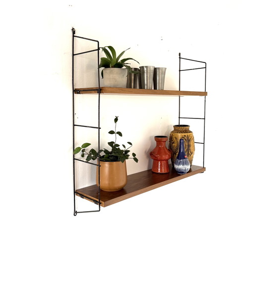 Vintage teak wall rack, WHB Germany '60