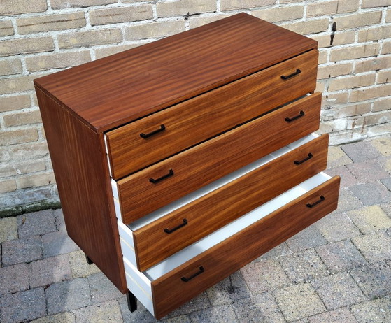 Beautiful Vintage Simpla Lux Chest of Drawers | 1960s Teak | Mid-Century Design – Wood (photo 6 of 12)