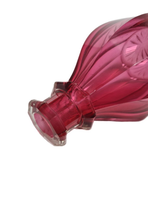 Biedermeier Rubin karaf, voormalig Oostenrijk-Hongaars Rijk, jaren 1890 – Glazen & Karaffen, Glass (photo 8 of 13)