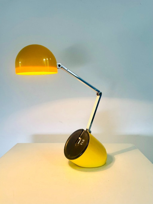 NA-718 ‘AIAI’ folding Space Age desk lamp in yellow by Kreo-Lite, Hong Kong, 1970s