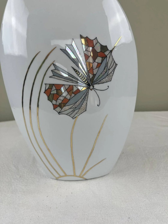 Vaso in porcellana dipinto a mano – Vasi, Porcelain, Gold, Art Deco (photo 4 of 10)