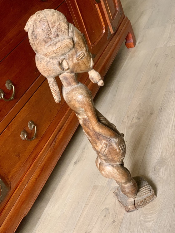 Large Baoulé Ancestor Statue, 63cm, Antique Wooden Sculpture (photo 11 of 30)