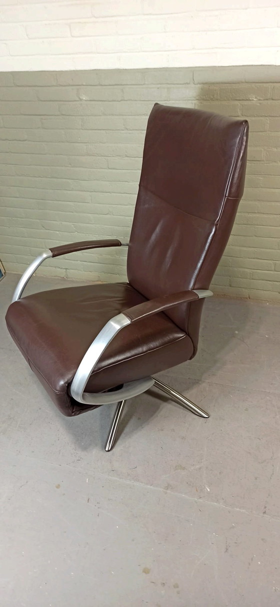 Image 1 of Recliner en cuir Fauteuil pivotant Easy Chair