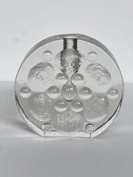 Image 1 of Design solifleur vase candlestick Walther glass Heiner Düsterhaus 