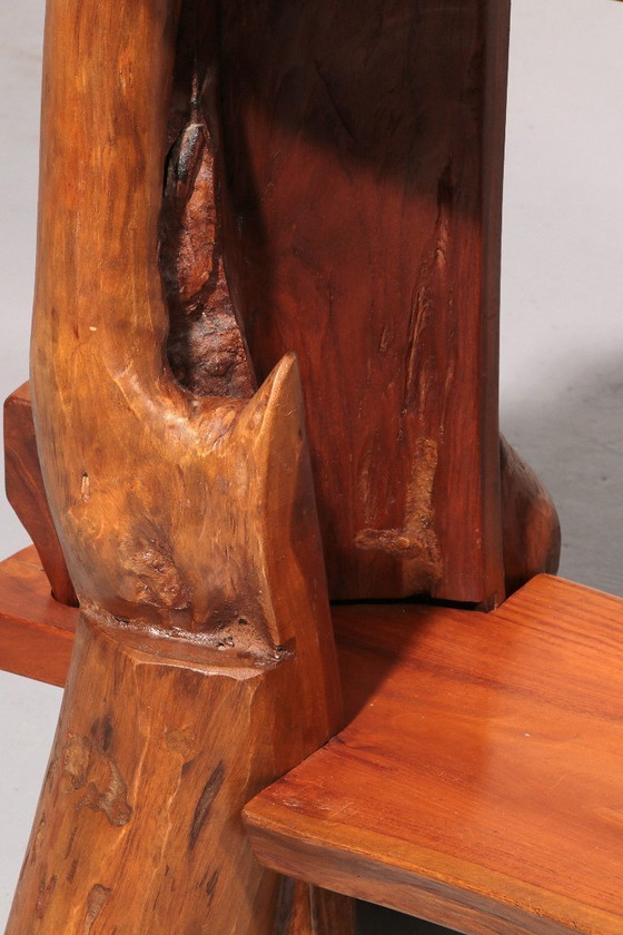 Image 1 of Una giocosa libreria francese di metà secolo in legno 1960