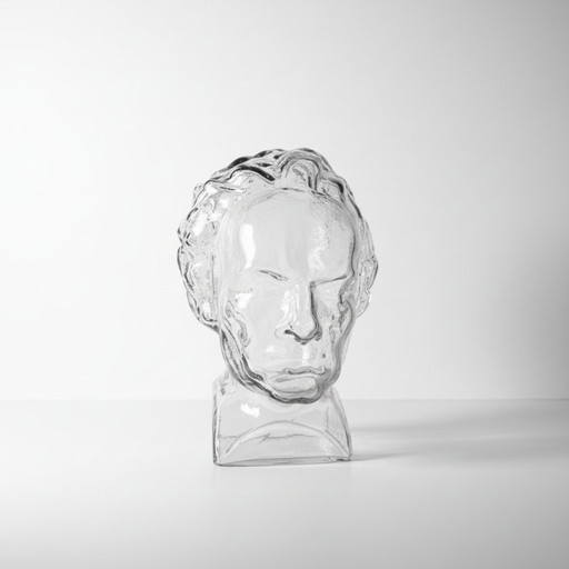 Ludwig van Beethoven Glass Head Bust – by Ingrid Glass