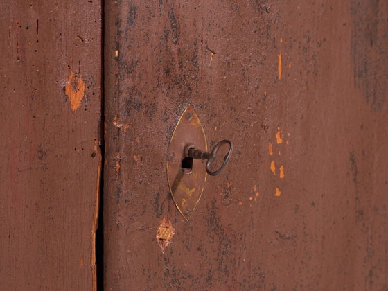 Antique painted cabinet in pine wood – Central Europe, circa 1900 – Storage cabinet (photo 16 of 40)