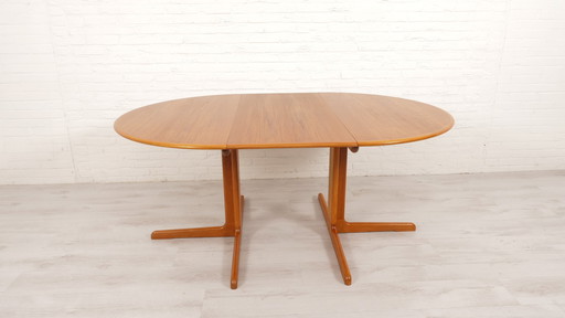 Vintage Round Dining Table | Teak | Extendable | 120 Cm