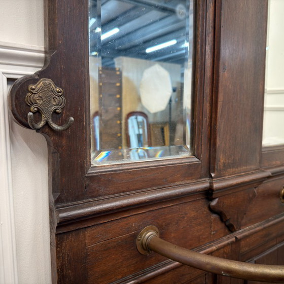 Classic English Wardrobe Coat rack – Glass, Wood (photo 13 of 15)