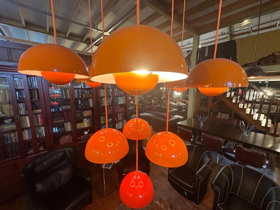 Image 1 of Vintage "flowerpot" chandelier by Verner Panton for Louis Poulsen, 1960s