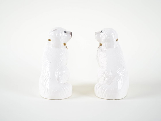 Image 1 of Figurines de chiens en céramique, style anglais, années 1970, fabriquées en Allemagne