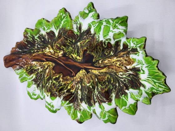 Image 1 of Taza de cerámica verde Vallauris Francia Costa Azul 1970