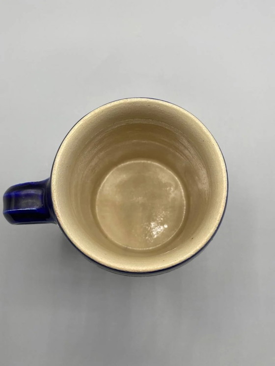 Stein vintage in gres Westerwald - Decorazione incisa blu cobalto - Kannenbäckerland - Circa – Stoviglie (photo 4 of 6)