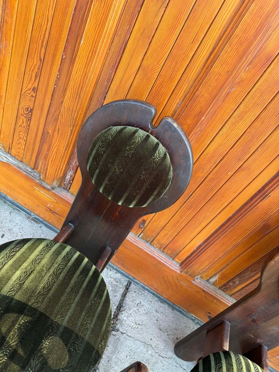 Mid-Century Dining Chairs from Szedleczky Maria, 1960s, Set of 4, Brown, Mid Century Modern (photo 3 of 6)