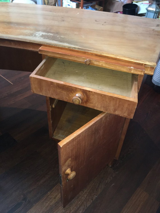 Image 1 of 1930s Pearwood Desk