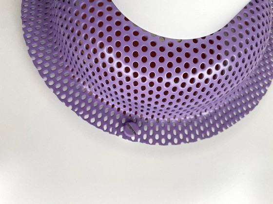 Image 1 of Jeka vintage Deens design LAMP Mid Century wit paars