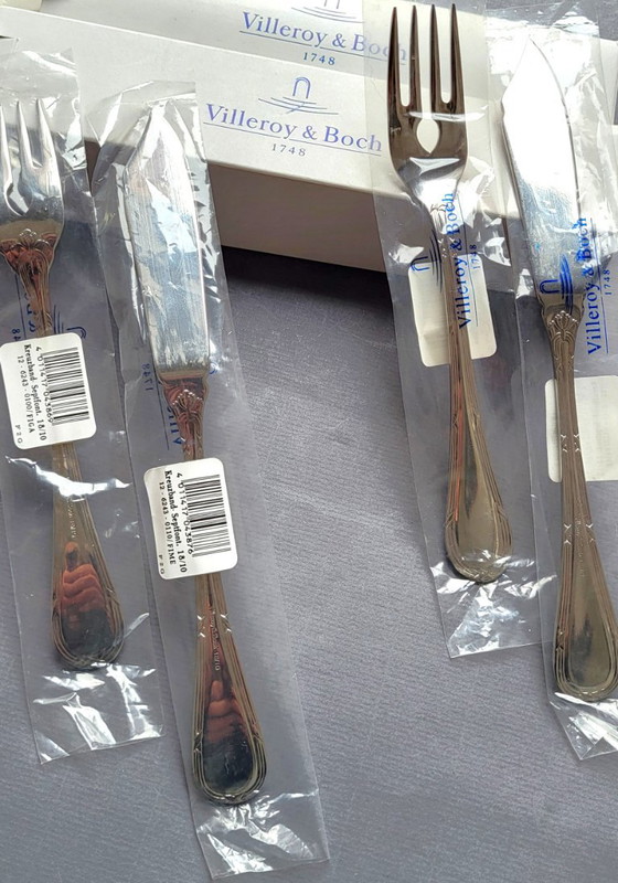 12 X Villeroy & Boch Kreuzband-Septfontaines "New", Villeroy et Boch, Cutlery Sets, Aluminium, Transparent (photo 2 of 9)