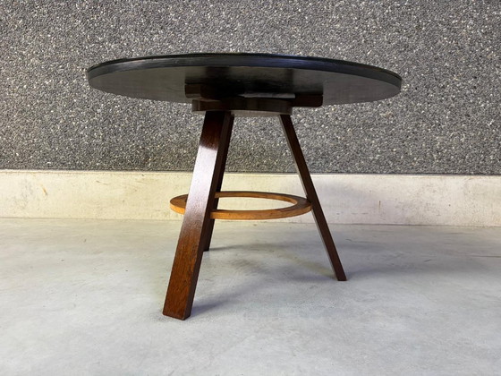 French Art Deco Marquetry Center Table, 1930s – Coffee tables, Glass, Wood (photo 7 of 10)