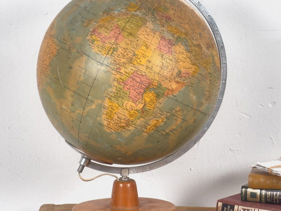 Mappamondo girevole vintage (c.1950) – Oggetti decorativi, Wood, Rustic (photo 2 of 9)