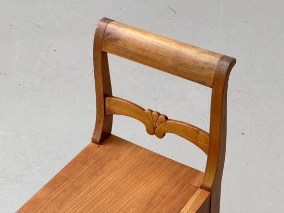 Image 1 of Biedermeier-style cherrywood bench, 1930s
