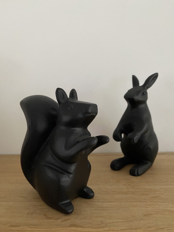 Image 1 of Vintage stalen dierenbeeldjes van Ikea