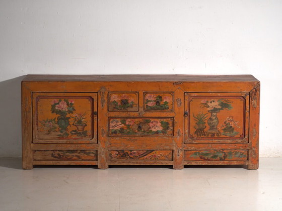 Credenza bassa laccata antica in legno di olmo – Cina, circa 1900 – Credenze con vetrina, Iron, Brass (photo 40 of 40)