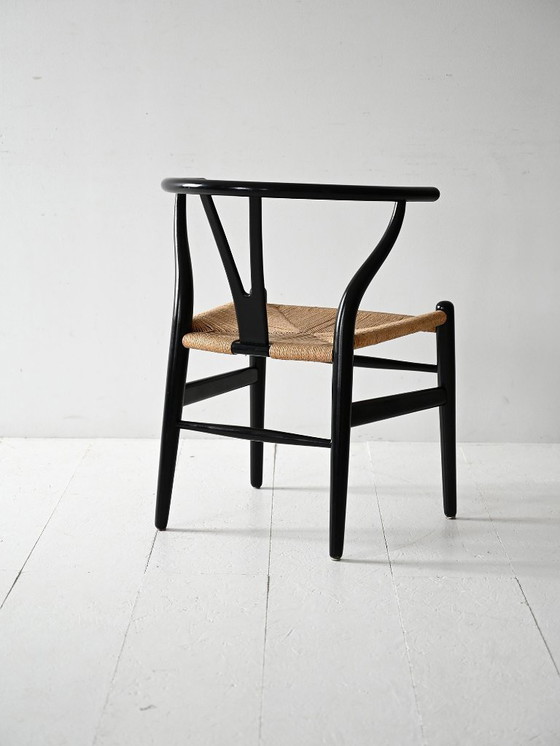 Image 1 of Set van 6 CH24 stoelen van Hans Wegner