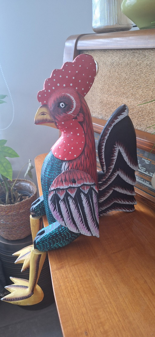 Folk art shelf sitter haan