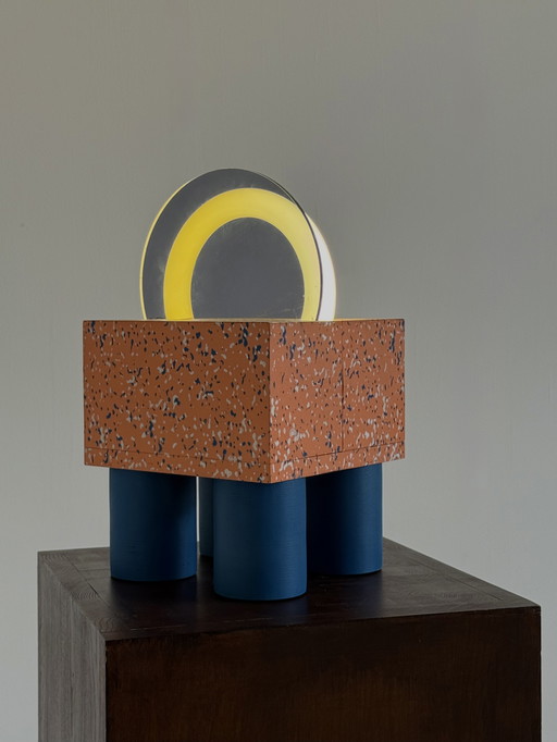 Extraordinary Memphis Table Lamp in the style of Sottsass
