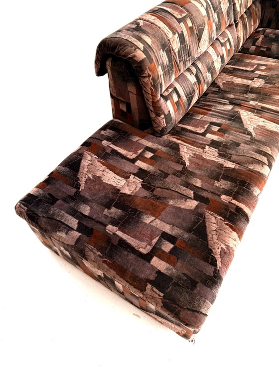 Canapé modulaire 4 pièces vintage des années 80 – Canapés modulables, Bois, Textile (photo 9 of 13)