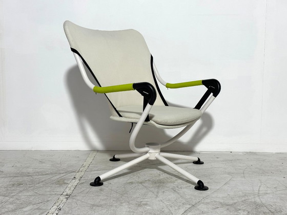 (3 disponibili) Poltrona Vitra Waver - Konstantin Grcic - bianco/verde - poltrona girevole - fuori produzione (photo 4 of 7)