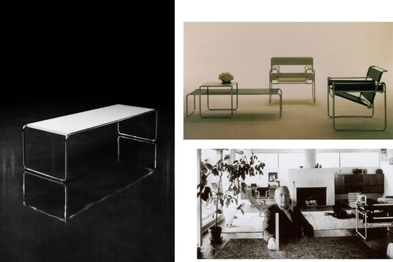 Image 1 of Vintage Mid-Century Italian Modern Laccio Kiga Low Coffee Table by Marcel Breuer for Gavina, 1960s