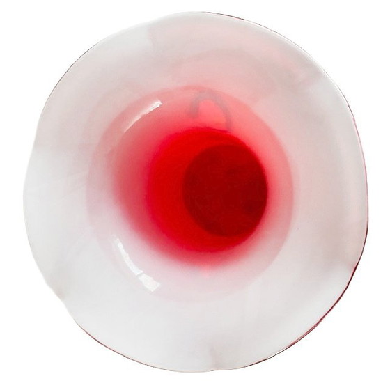 Image 1 of Vintage Murano hand-blown red glass vase 1970s