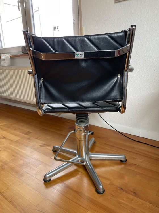 Fauteuils de barbier vintage, 6 en cuir chromé – Homer, Chaises de salle à manger, Leather, Metal (photo 4 of 5)